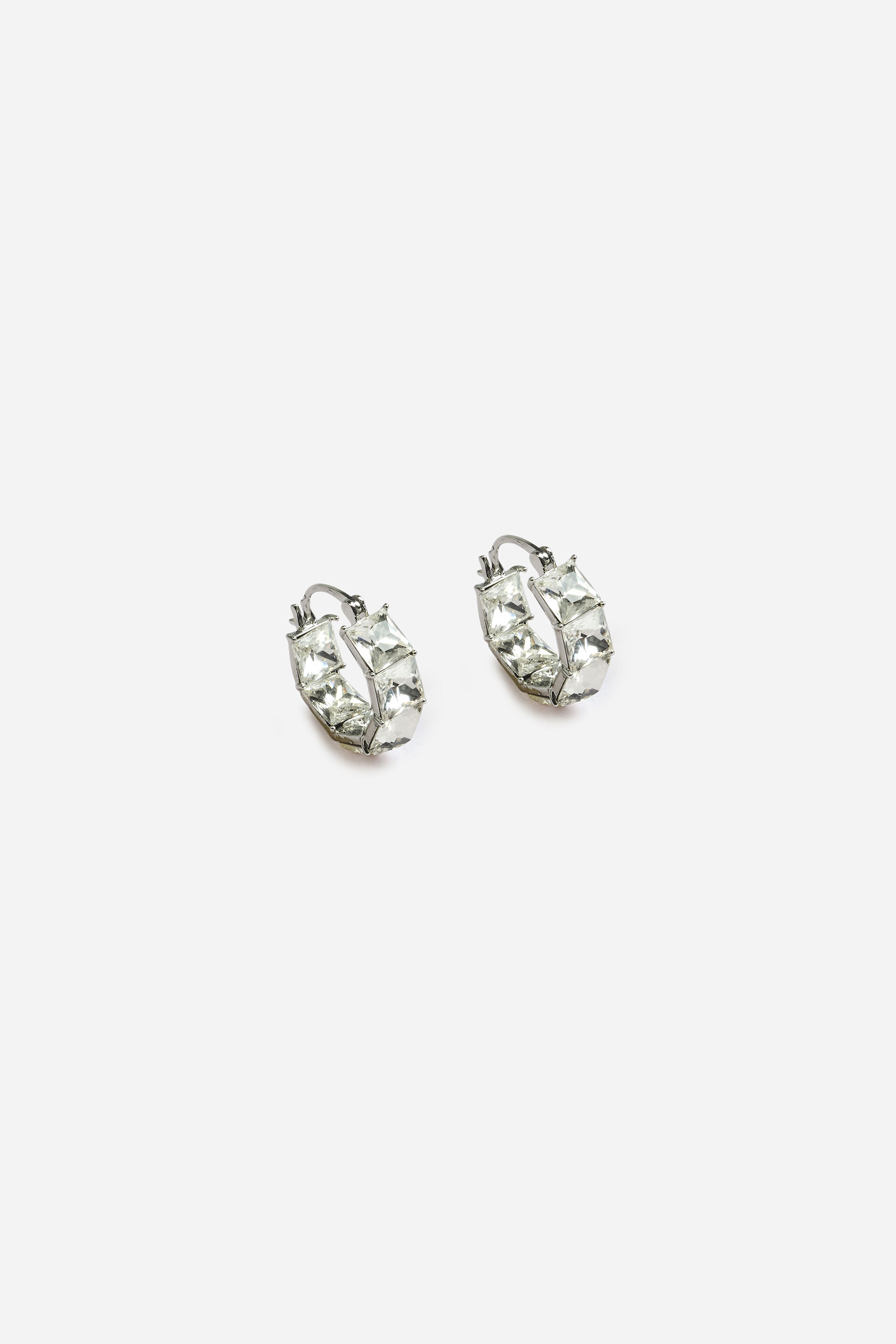 Silver Ferris Hoop Earrings, , image 3